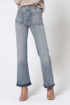 Jeans wide leg con decorazione di tasche sul fronte - 4