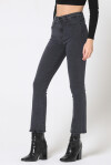 Mid-rise flare jeans in black denim - 3