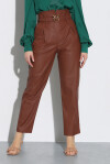 Pantaloni in similpelle con fibbia - 1