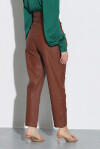 Pantaloni in similpelle con fibbia - 2