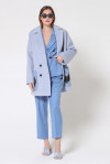 Oversize coat with bicolor pockets - 4