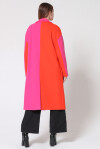 Two-tone long coat - 4