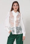 Camicia con inserti in pizzo - 4