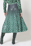 Full sequin pleated printed skirt - 3