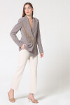 Blazer doppiopetto con frange - 4