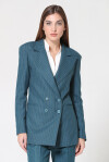 Double-breasted pinstripe blazer - 4