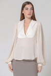 Blusa con maniche plissettate - 4