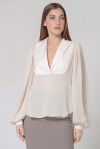 Blouse with pleated sleeves - 4