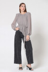 Asymmetrical blouse with curl - 4