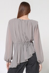 Blusa asimmetrica con arriccio - 3