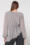 Blusa asimmetrica con arriccio - 3