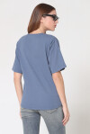 T-shirt a costine con spalline imbottite - 3