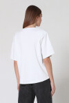T-shirt a costine con spalline imbottite - 2