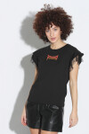 T-shirt con logo e maniche in tulle - 3