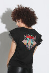 T-shirt con logo e maniche in tulle - 2