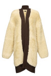 Cardi-coat in eco pelliccia - 1