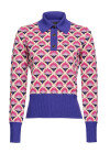 Liberty flower print polo knit - 1