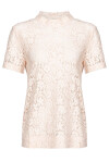 T-Shirt in pizzo floreale - 1