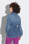 Giaccone in denim con fibbia - 2