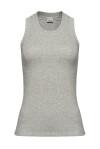 Lurex ribbed armhole tank top - 1
