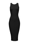 Fitted dress with cross on the back - 1