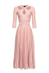 Two-tone knit midi dress - 1