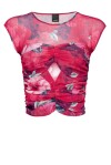 Top con retina stampa Hibiscus - 1