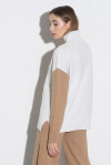 Maglia bicolor con trecce - 2