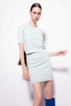 Minigonna monogram in lurex - 3