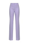 Flare-fit trousers in stretch crepe fabric - 1