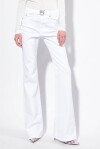 Pantaloni modello flare in bull di cotone - 4