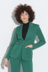 Blazer lungo con bottone gioiello - 3