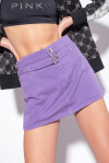 Shorts minigonna con cintura - 1