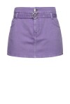Shorts minigonna con cintura - 4