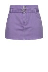 Shorts minigonna con cintura - 1