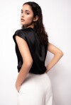 Blusa senza maniche in satin - 2