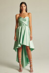 Short dress with satin tail - 3