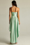Short dress with satin tail - 4