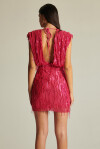 Mini dress con frange di paillettes - 3