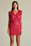 Mini dress con frange di paillettes - 4