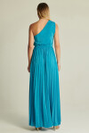 Long one-shoulder dress in lurex - 4