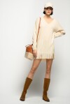 Vestito in misto cachemire con paillettes - 4