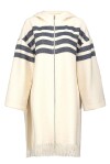 Cappotto a righe con cappuccio - 1