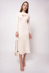 Vestito lungo a costine - 4