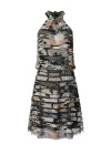 Mini dress tulle ricamo paillettes - 1