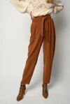 Pantaloni carrot fit in sablè fluido - 4