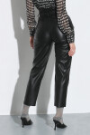 Pantaloni in similpelle con fibbia - 2