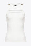 Top a costine con trasparenze - 1