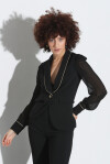 Crepe and georgette blazer - 3