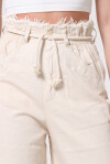 Pantaloni wide leg con elastico in vita - 4